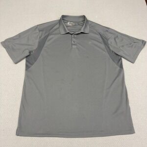 Ariat Tek Heat Series Polo Shirt Mens XL Grey Performance Workwear Hiking